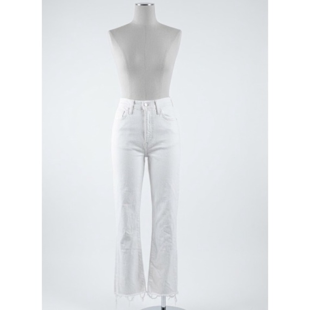 Mother Jeans Denim white 26 The Hustler Ankle Fray Fairest of Them All